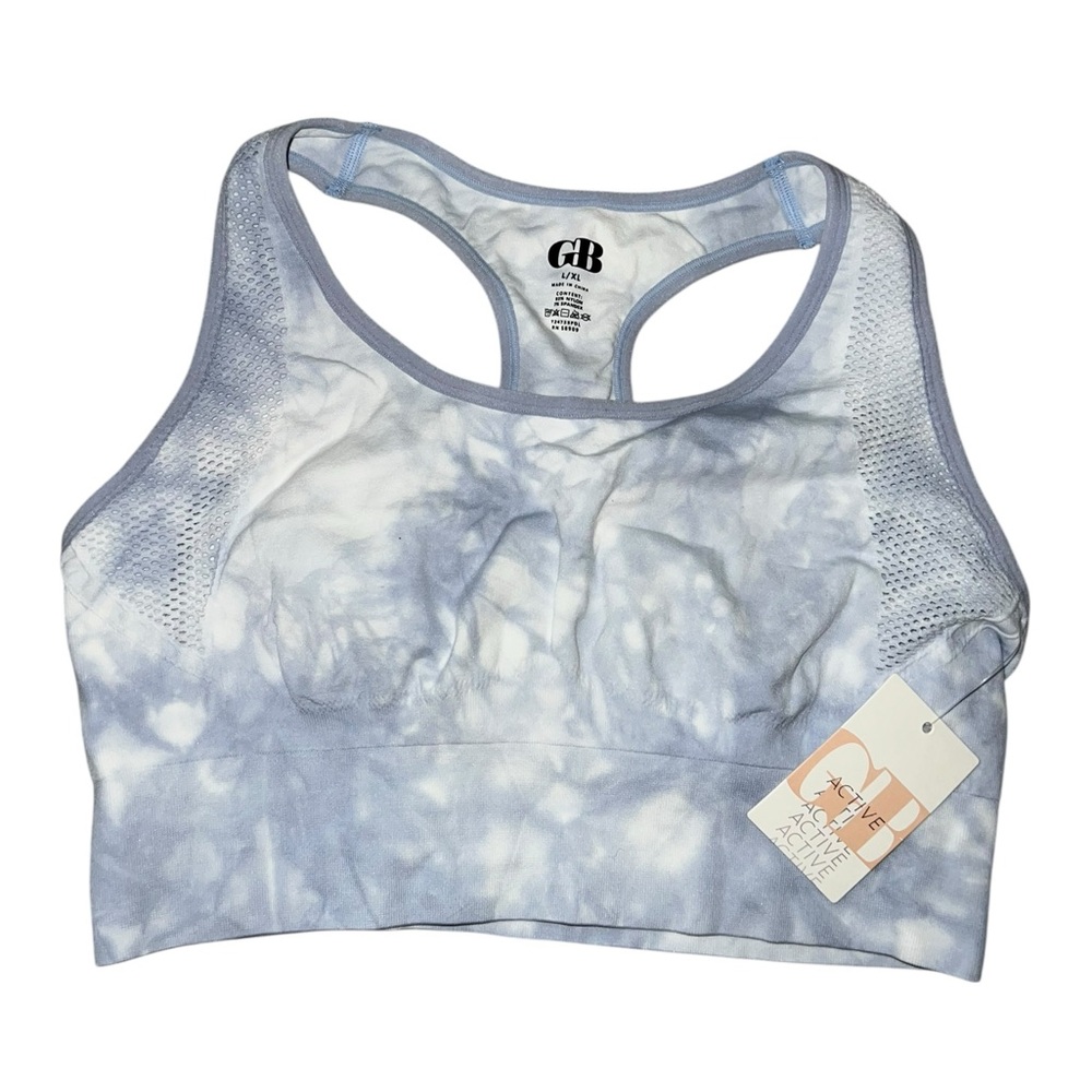 GB Girls Dillard's Active Mesh cut-out Tye-Dye Seamless Racerback Sports Bra